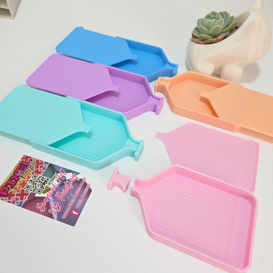 Luxury Set of 5 Stack-able Trays - Pastel Paradise