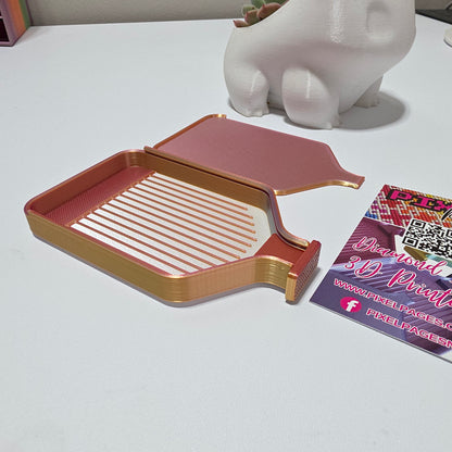 Luxury Mini Diamond Painting Drill Tray with Lid & Stopper - Pearl White & Phoenix