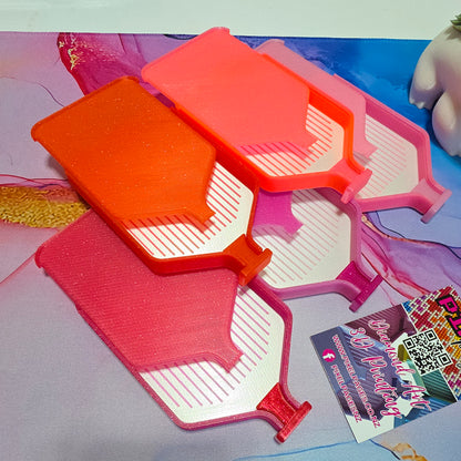 Luxury Set of 5 Stack-able Trays - Silk White & Strawberry Sorbet