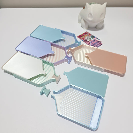 Luxury Set of 5 Stack-able Trays - Silk white & Fairytale