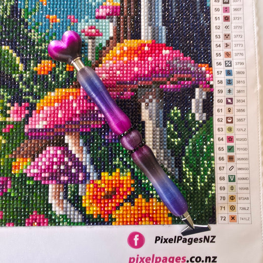 Sleek Pen For Refillable Tip - Galaxy Bling