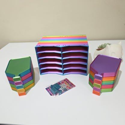 10 Slot Tower & Tray Bundle - Rainbow Lorikeet