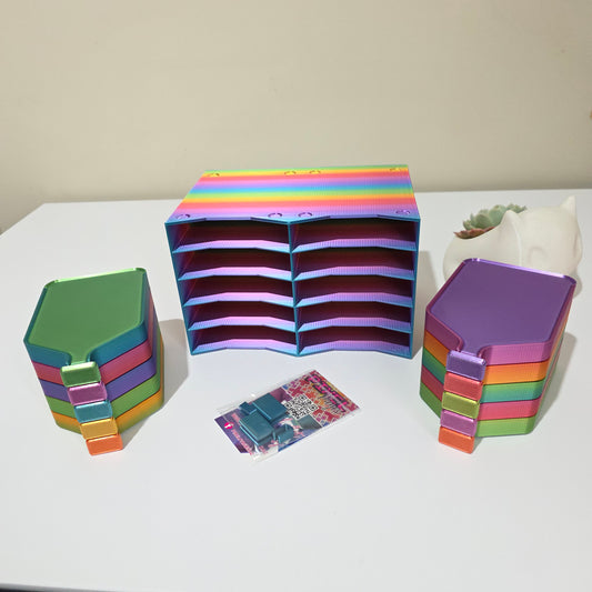 10 Slot Tower & Tray Bundle - Rainbow Lorikeet